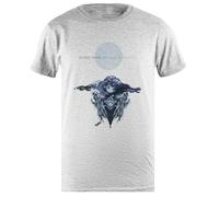 DAMBOTEE La Luna E L'antartide T-Shirt Girocollo da Uomo in Cotone Grigio