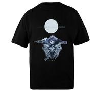 DAMBOTEE La Luna E L'antartide T-Shirt Oversize Unisex in Cotone Nero