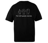 DAMBOTEE Questo La Dice Lunga Divertente Matematica Scienza Gioco di Parole Geek T-Shirt Oversize Unisex in Cotone Nero
