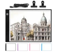 Damcyer LED Tavoletta Luminosa A4, Lavagna Luminosa per Disegnare, Light Board Acrilico con Luminosità Regolabile, Ultrasottile Lavagna Luminosa per Pittura Diamante, Animazione, Progettazione, Nero