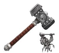 damdos Martello da battaglia medievale in schiuma, per cosplay, Warcraft, Ogrim, Doomhammer da 54 cm, per distruggere il martello di Thor, regalo di compleanno