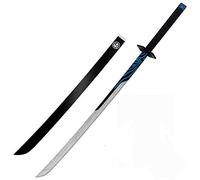 damdos Puntello per Halloween Assassinscre 567 PU Foam Cosplay Arma Hitman Killer sette armi Aqi Regali di compleanno per Demone Kamado Tanjirou (blu)