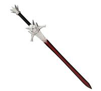 damdos Spada in schiuma fantasy per Halloween, spada a due mani ad alta densità per cosplay Devil May Cry personaggio rosso scuro, Rosso, 108 cm
