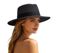 Damen Herren Sonnenhut aus Polyester-Stoff, mit weicher Verarbeitung, alltagstaugliche Form, passend Fuer Alltag, Reise, Freizeit und wechselnde Looks, mit vielseitiger Ausrichtung, Nero , Taglia