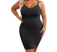 Damen Shapewear Body mit formendem Schnitt, moderner Optik aus Nylon, formender Body für glatte Silhouette, Unterwäsche, Abendlook und Layering, Kleid-Unterlage, Plus-Size-Schnitt, Nero , 3XL