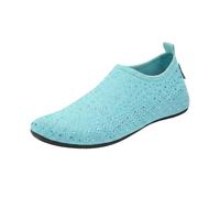Damen Wasserschuhe Slip On Badeschuhe mit atmungsaktivem Obermaterial, leichte Aquaschuhe fr Strand Pool Schwimmen Urlaub Outdoor, Flexible Sohle und bequemer Einstieg beim Tragen, blu cielo, 38.5 EU