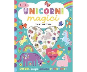 Dami Editore DME59073A Unicorni Magici - Sticker in Feltro