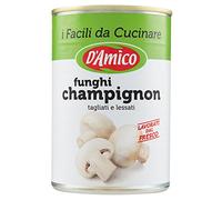 D'Amico - I Facili da Cucinare, Funghi Champignons, tagliati e lessati al naturale - 400 g