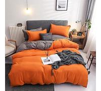 Damier Biancheria da letto 200 x 220 cm, set da 3 pezzi, in morbida microfibra, copripiumino matrimoniale con chiusura lampo e 2 federe da 80 x 80 cm