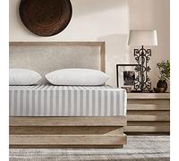 Damier Lenzuolo con angoli elasticizzati in raso, 120 x 200 cm, bianco seta, lucido, di alta qualità, adatto per materassi fino a 30 cm