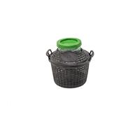 DAMIGIANA BOTTE BOCCA LARGA IN VETRO RIVESTITA IN PLASTICA CON TAPPO 5LT