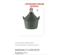 Damigiana con cesto e TAPPO 5 Lt.-