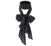DAMILY Sciarpa da donna Sciarpe Lungo Sottile Foulard Cravatte Accessori Estate Sciarpe alla moda per le donne, nero-bianco, 27*200cm