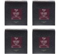 Dammann Frères - Tè Earl Grey Yin Zhen - Confezione da 4 scatole x 50 bustine Cristal - 200 bustine Tè nero al bergamotto