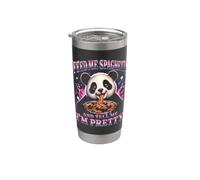 Dammi degli spaghetti e dimmi che sono una bella panda Bicchiere termico in acciaio inox doppia parete
