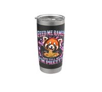 Dammi del ramen e dimmi che sono un bel panda rosso Bicchiere termico in acciaio inox doppia parete