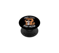 Dammi il caffè Right Meow Divertente gioco di parole per gatti PopSockets PopGrip Adesivo