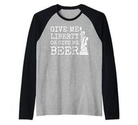 Dammi la libertà o dammi Birra Maglia con Maniche Raglan