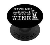 Dammi la libertà o dammi vino PopSockets PopGrip Adesivo