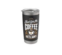 Dammi solo il caffè e nessuno si fa male Bicchiere termico in acciaio inox doppia parete