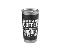 Dammi un caffè e nessuno si fa male - caffè divertente Bicchiere termico in acciaio inox doppia parete