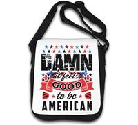 Damn It Feels Good To Be American Borsa a tracolla bianca