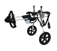 DAMOIFFP Sedia a rotelle per Cani per Le Gambe Posteriori Sedia a rotelle Leggera per Animali Domestici Passeggini per Cani Regolabili in Lega di Alluminio Strumento per la Camminata assist