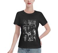 Damon Women's T-Shirts Salvatore Camicetta a Maniche Corte con Stampa a Maniche Corte da Donna