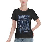 Damon Women's T-Shirts Salvatore Camicetta a Maniche Corte con Stampa a Maniche Corte da Donna