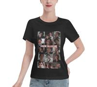 Damon Women's T-Shirts Salvatore Magliette da Donna T-Shirt da Allenamento Maglietta Casual Corta da Donna T-Shirt Eleganti