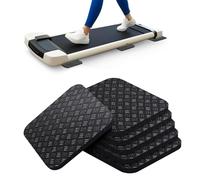 Damsale 6 tappetini per tapis roulant, in silicone ad alta densità, per protezione del pavimento, riduzione del rumore, 10,2 x 10,2 x 0,5 cm, con impugnatura antiscivolo su entrambi i lati, cuscinetti
