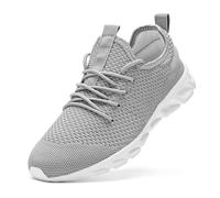 Damyuan Scarpe da Running Corsa Uomo Ginnastica Camminata Casual Jogging Trekking Tennis TRAI Mesh Basket Sport Outdoor Fitness Sportive Palestra Platform Sneakers Grigio 40 EU