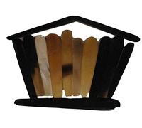 Dan Bau - Set di plettri in corno di bufalo, 2 pezzi, pezzi di ricambio tradizionali vietnamiti, intagliati a mano, 8-10 cm