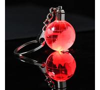 Dan&Dre Portachiavi con sfera di cristallo a LED, 7 colori, con ciondolo a LED che si illumina al buio, per feste e regali