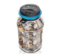 Dan&Dre Salvadanaio Digitale, salvadanaio con contamonete, salvadanaio elettronico con Display LCD Smart Counter, Serbatoio trasparente da 1.8 litri, Accetta monete in circolazione, Serratura a chiave