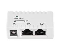 DAN&DRE Splitter POE, adattatore di iniettore Power over Ethernet con materiale ABS, compatibile con porta POE e LAN, velocità 10/100 Mbps per alimentazione AP (bianco)