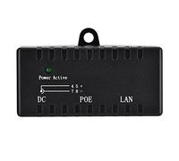 DAN&DRE Splitter POE, adattatore di iniettore Power over Ethernet con materiale ABS, compatibile con porta POE e LAN, velocità 10/100 Mbps per alimentazione AP (nero)