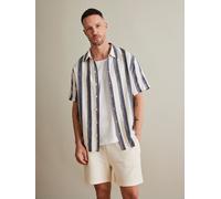 DAN FOX APPAREL Camicia 'Anthony' blu / offwhite, Taglia XXL