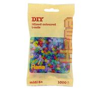 DAN Import Hama Sacchetto di Perline | Circa 1000 Perline Midi Fuse | Decorazione a Mosaico Arti e Mestieri per Bambini creativi dai 5 Anni in su | Mix 53