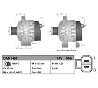 DAN1487 DENSO Alternatore per ISUZU