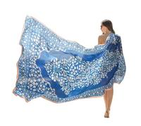 DANA XU Do17003 Scialle Wrap, A 11 Blu, L Donna