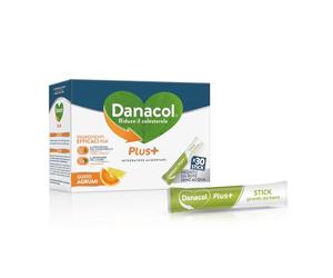 DANACOL Plus + Integratore Alimentare, Riduce il Colesterolo, 30 Stick 15ml | Riduce il Colesterolo, Aiuta a Mantenerlo sotto Controllo, con Steroli Vegetali, Pronto da Bere, Senza Effetti Collaterali