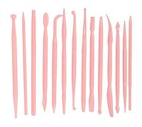 DANAIXZ 14PCS Strumenti per modellare l'argilla Set Kit di scultura in plastica per la decorazione di torte Fondente Cioccolato Fai da te Artigianato da forno Progetti artistici Ma (Rosa)
