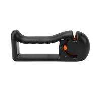 DANAIXZ Affilacoltelli professionale a 4 fasi, strumento manuale regolabile per affilare i coltelli da con impugnatura ergonomica per chef, cuochi domestici, plastica ABS, durevol (Arancia)