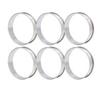 DANAIXZ Anelli per focaccine in acciaio inossidabile per muffin inglesi, confezione da 6, anelli per pasticceria professionali con doppio bordo arrotolato, per torte fatte in casa, (8 cm)