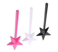 DANAIXZ Bacchetta magica Saliera Dispenser di condimento ricaricabile a forma di stella Bastone magico Accessori da per decorazioni per tavolo da pranzo Rosa Nero Bianco Plastica