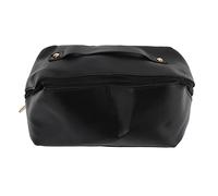 DANAIXZ Borsa per il trucco da esterno, grande capacità, borsa da viaggio per articoli da toeletta, in pelle PU di alta qualità, organizer per cosmetici a forma di cuscino, per don (NERO)