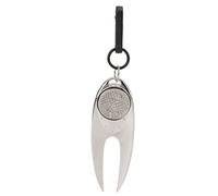 DANAIXZ Divot Tool Clip Accessorio da Golf Forcella per Riparazione Tappeto erboso in Lega di Zinco Strumento Portatile Leggero per segnare la Palla per Golfisti Sport all'Aria Aperta