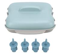 DANAIXZ Forno a microonde per mais, strumento da in materiale PP gratuito, per cucinare 2 pannocchie di mais contemporaneamente, con manico, lavabile in lavastoviglie (Blu)