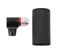 DANAIXZ Gonfiatore per pneumatici per bici a CO2 con manicotto isolato, funzionamento con una sola mano, compatibile con valvola Presta, universale per mountain bike da strada, ghi (Nera)